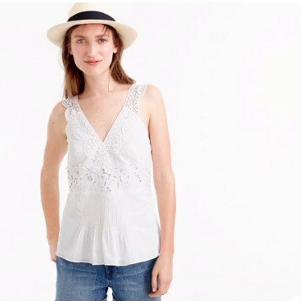 J. Crew Collection Embroidered Tank